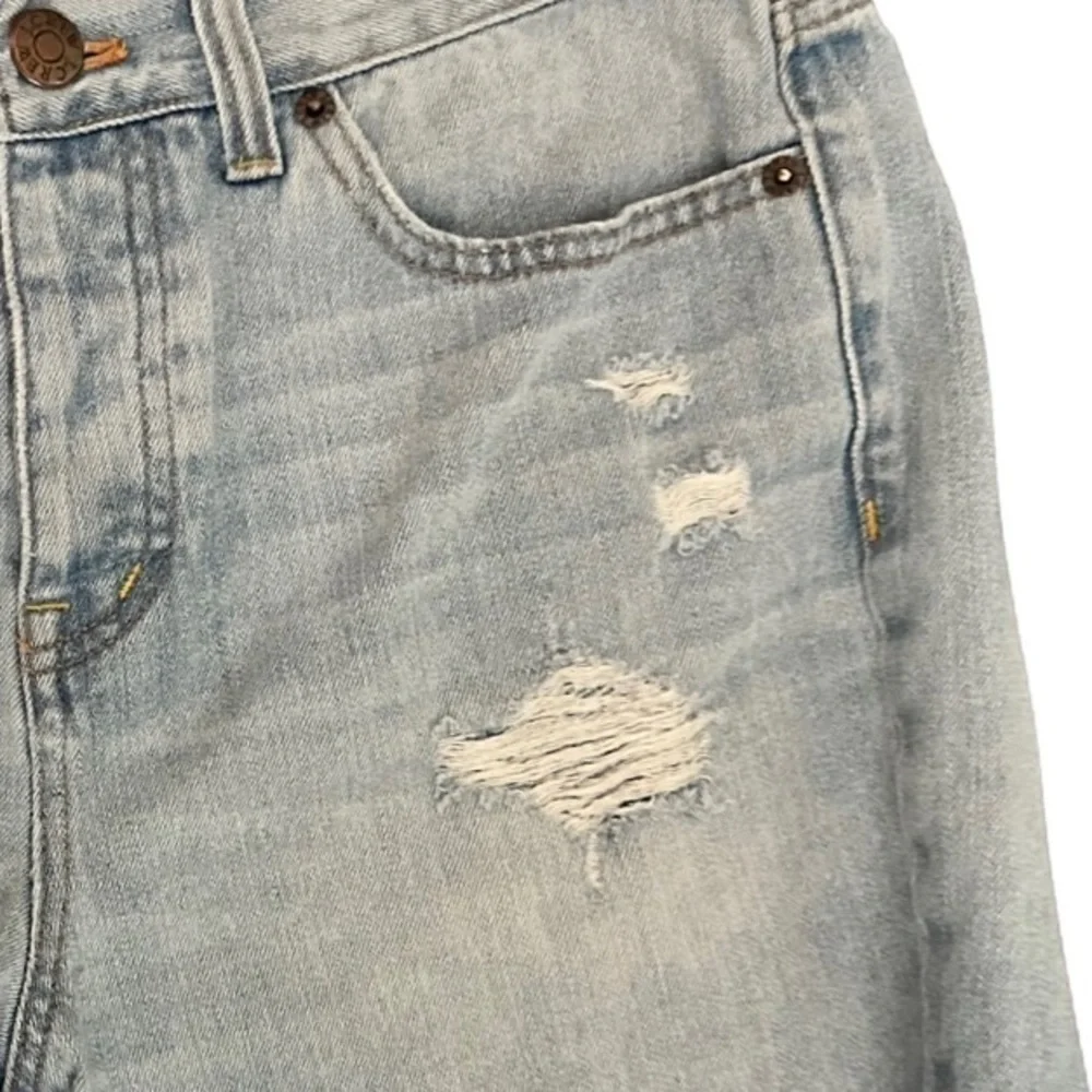 J.CREW Light-wash Distressed Jean Shorts Blue Women’s Size 28.